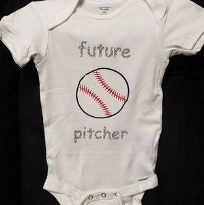 Baby baseball onsie